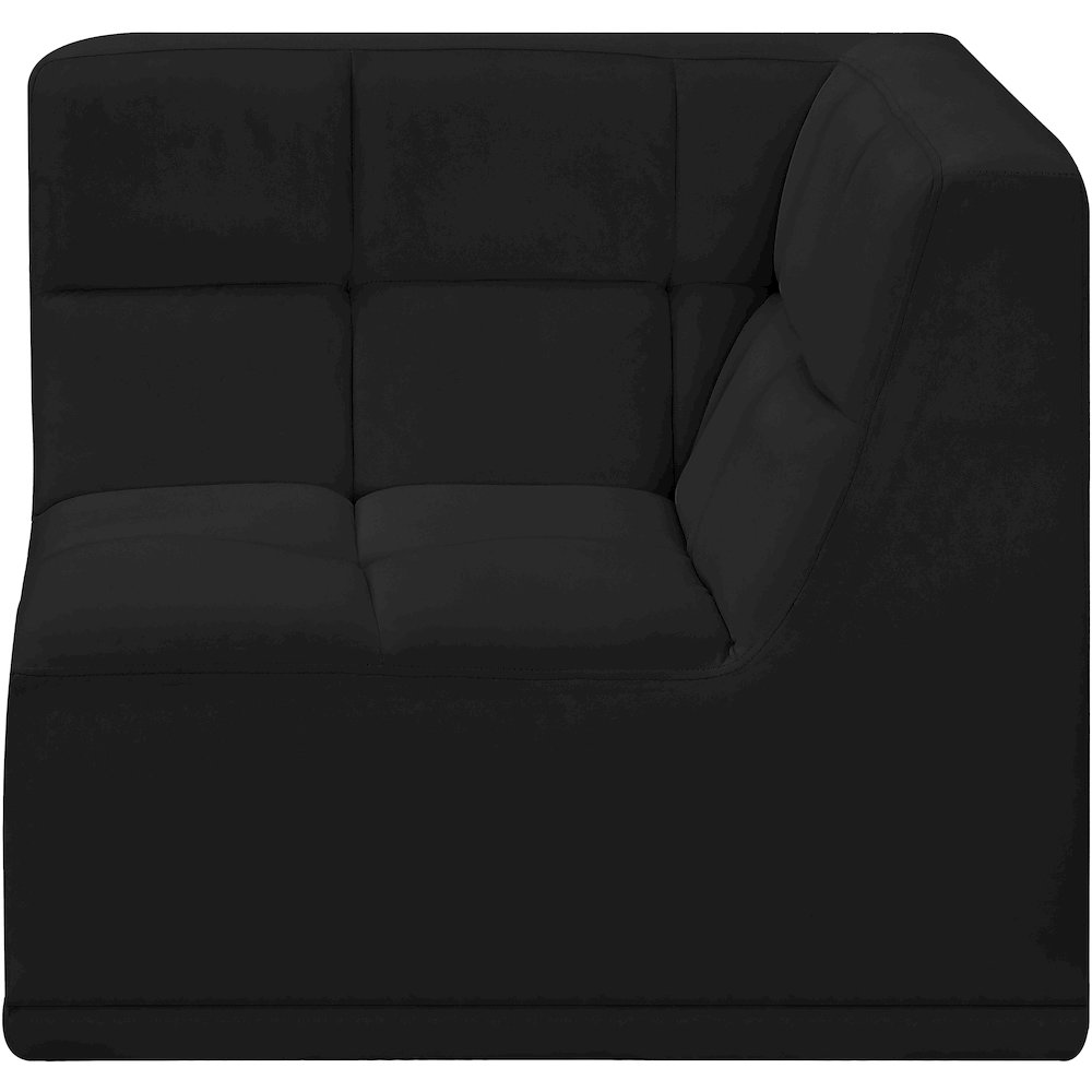 Relax Black Velvet Corner Chair. Picture 4