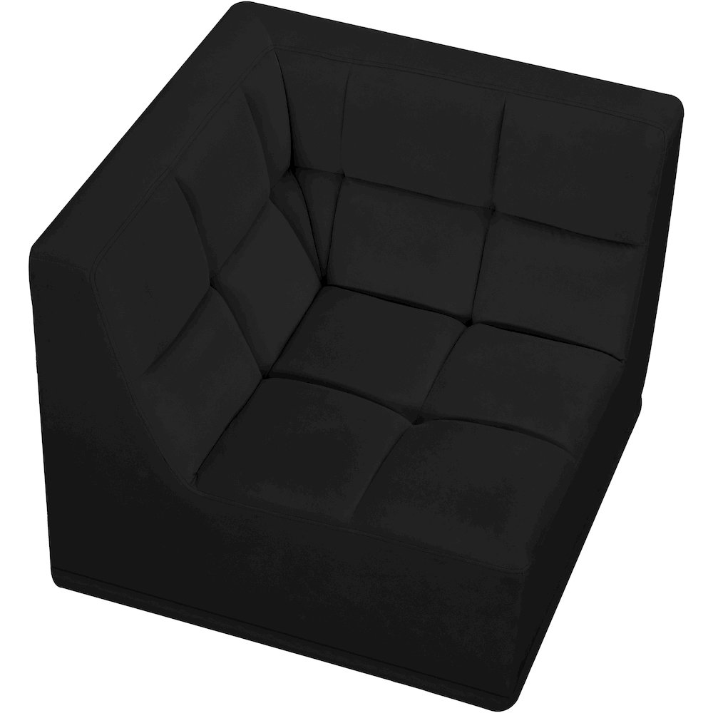 Relax Black Velvet Corner Chair. Picture 5