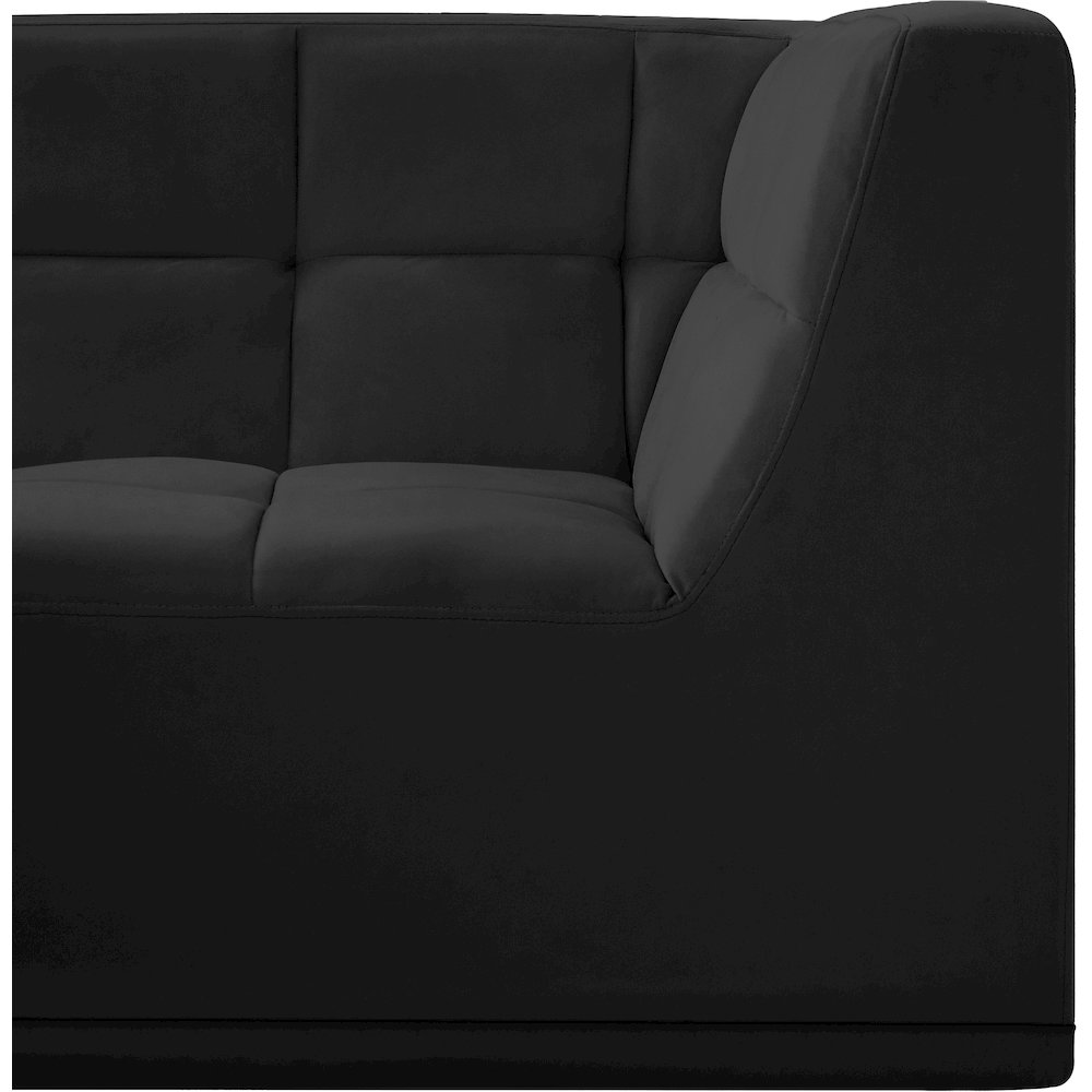 Relax Black Velvet Corner Chair. Picture 7