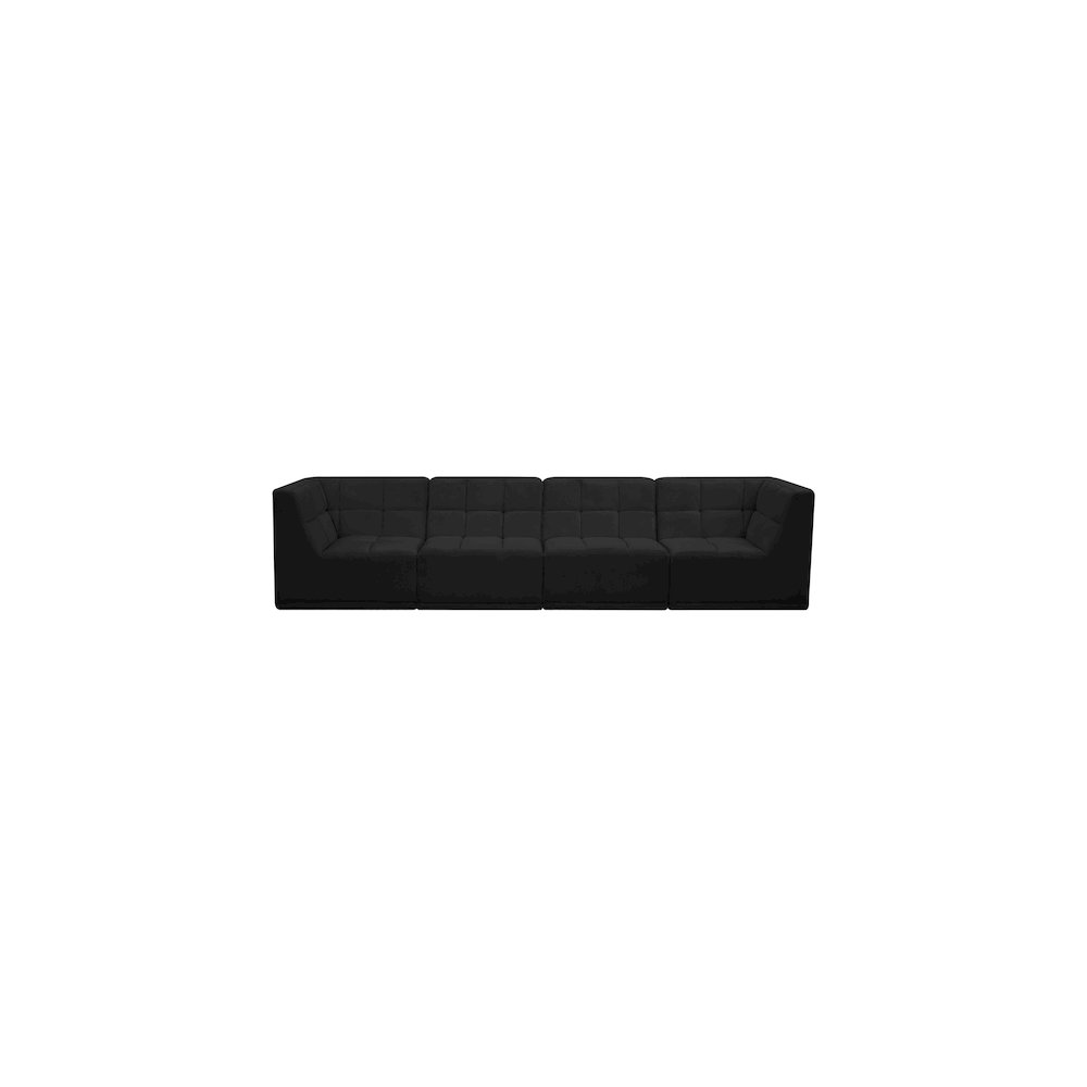 Relax Black Velvet Modular Sofa. Picture 3