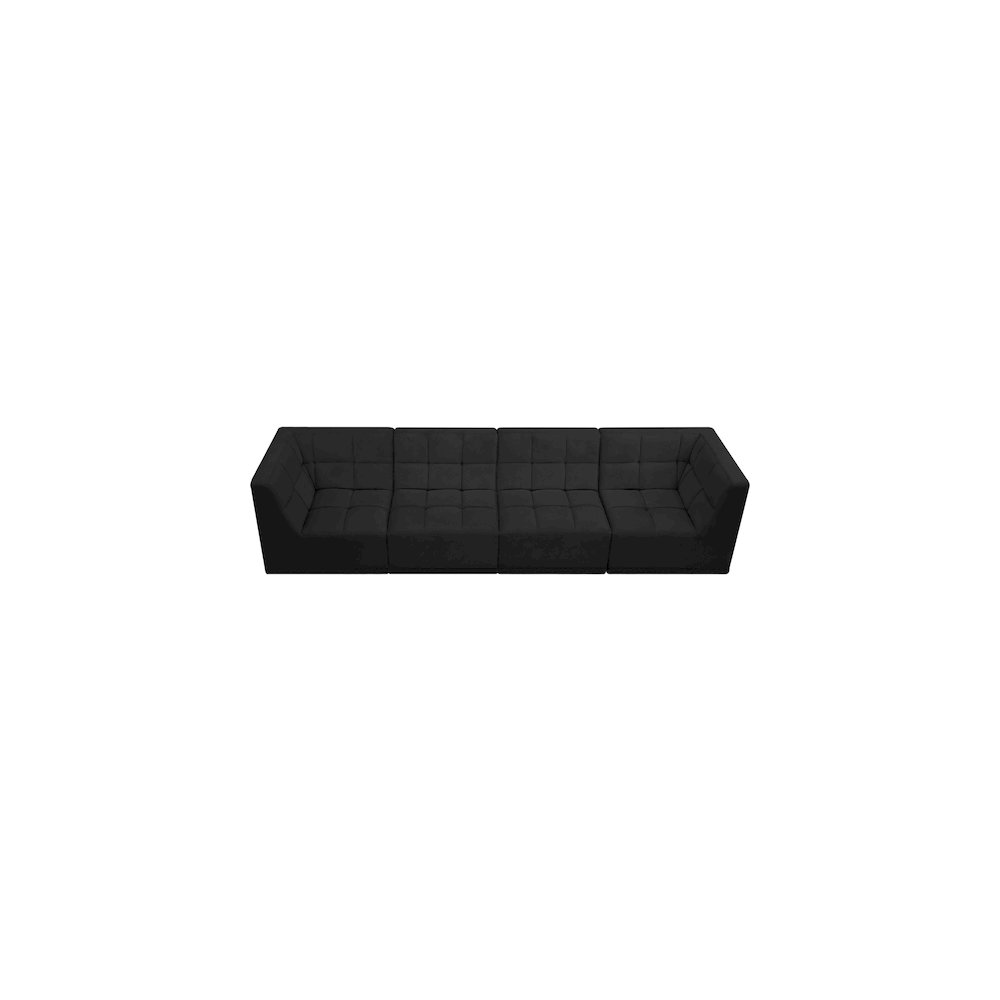 Relax Black Velvet Modular Sofa. Picture 4