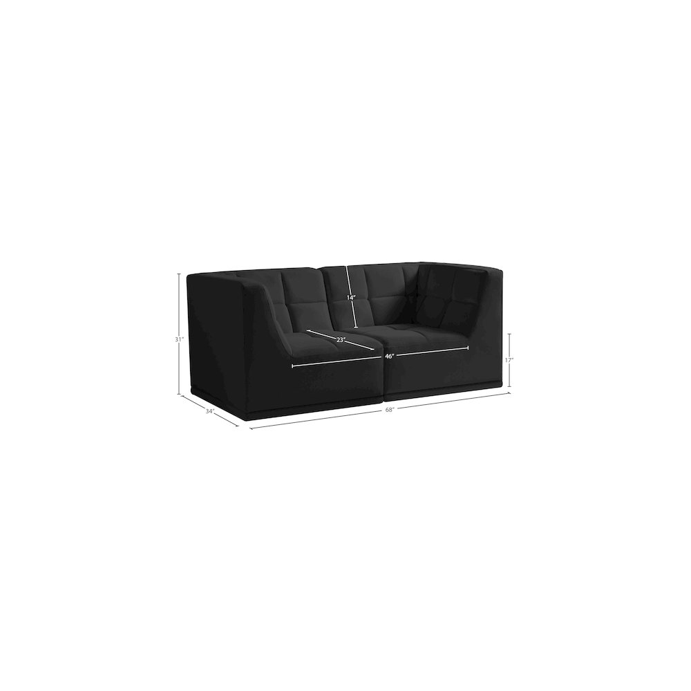 Relax Black Velvet Modular Sofa. Picture 9