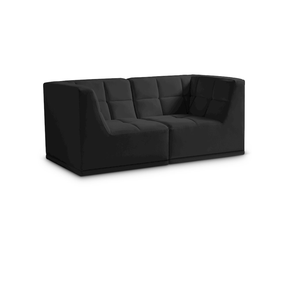 Relax Black Velvet Modular Sofa. Picture 1