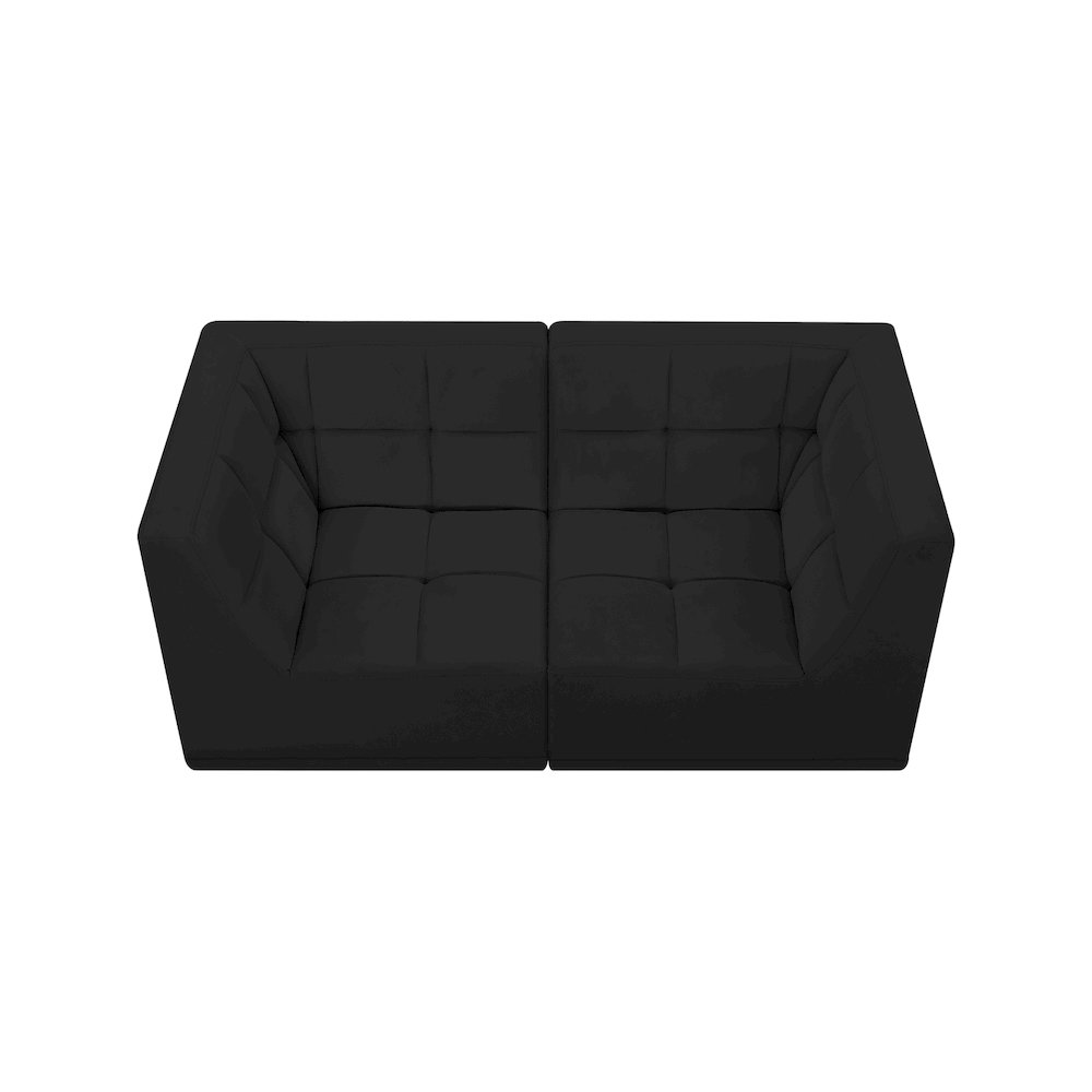 Relax Black Velvet Modular Sofa. Picture 3