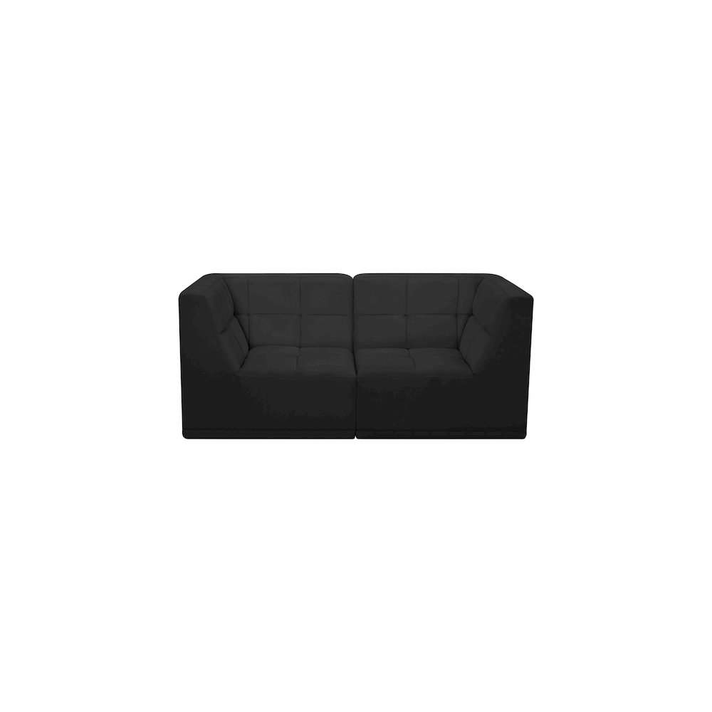 Relax Black Velvet Modular Sofa. Picture 4