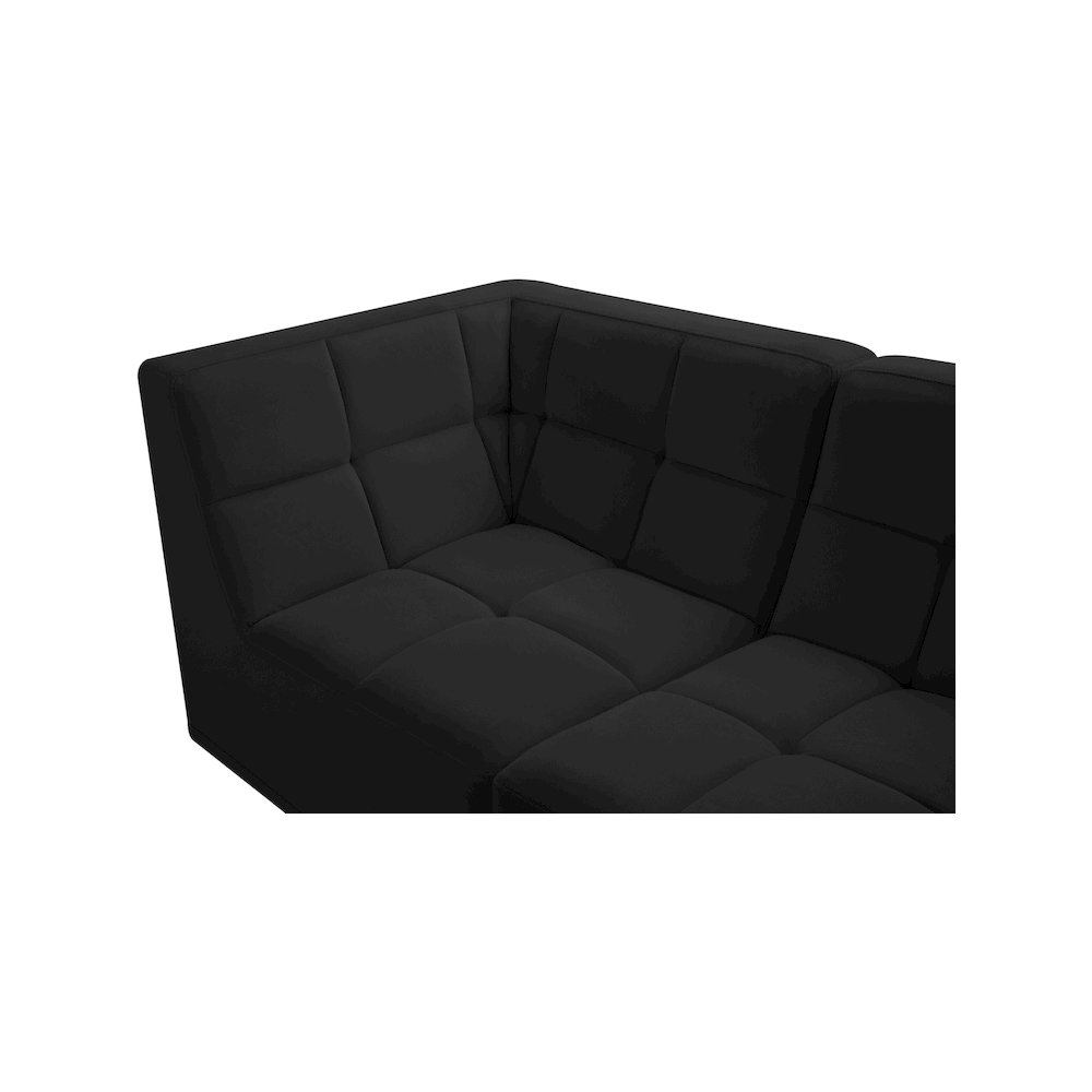 Relax Black Velvet Modular Sofa. Picture 7