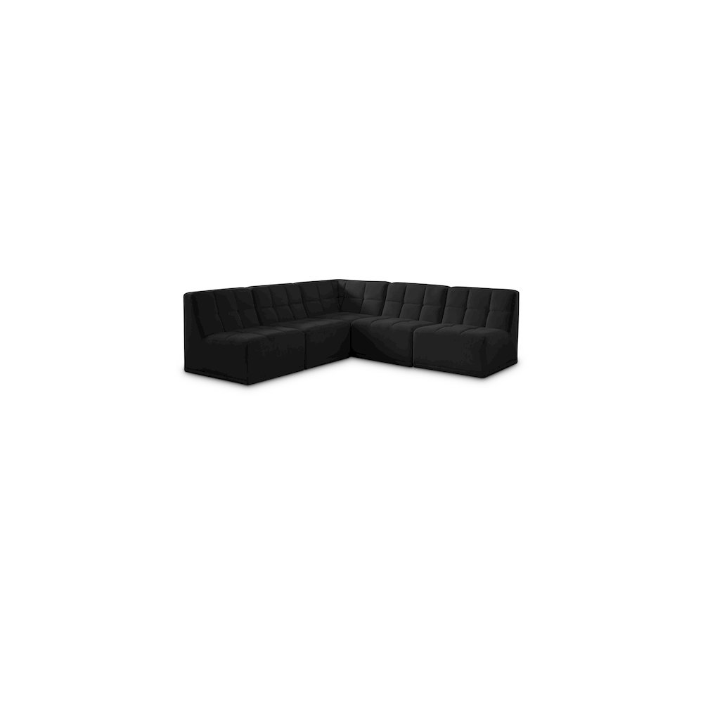 Relax Black Velvet Modular Sectional. Picture 1