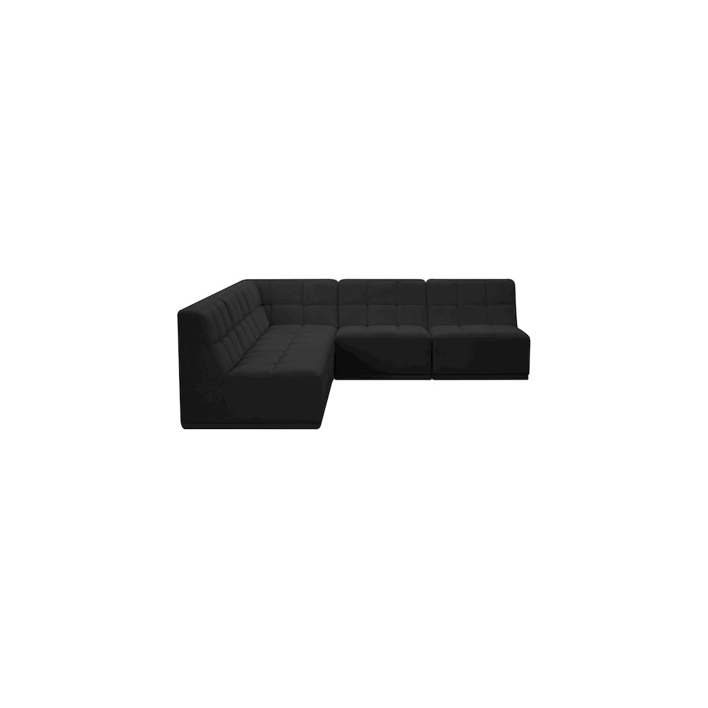 Relax Black Velvet Modular Sectional. Picture 4