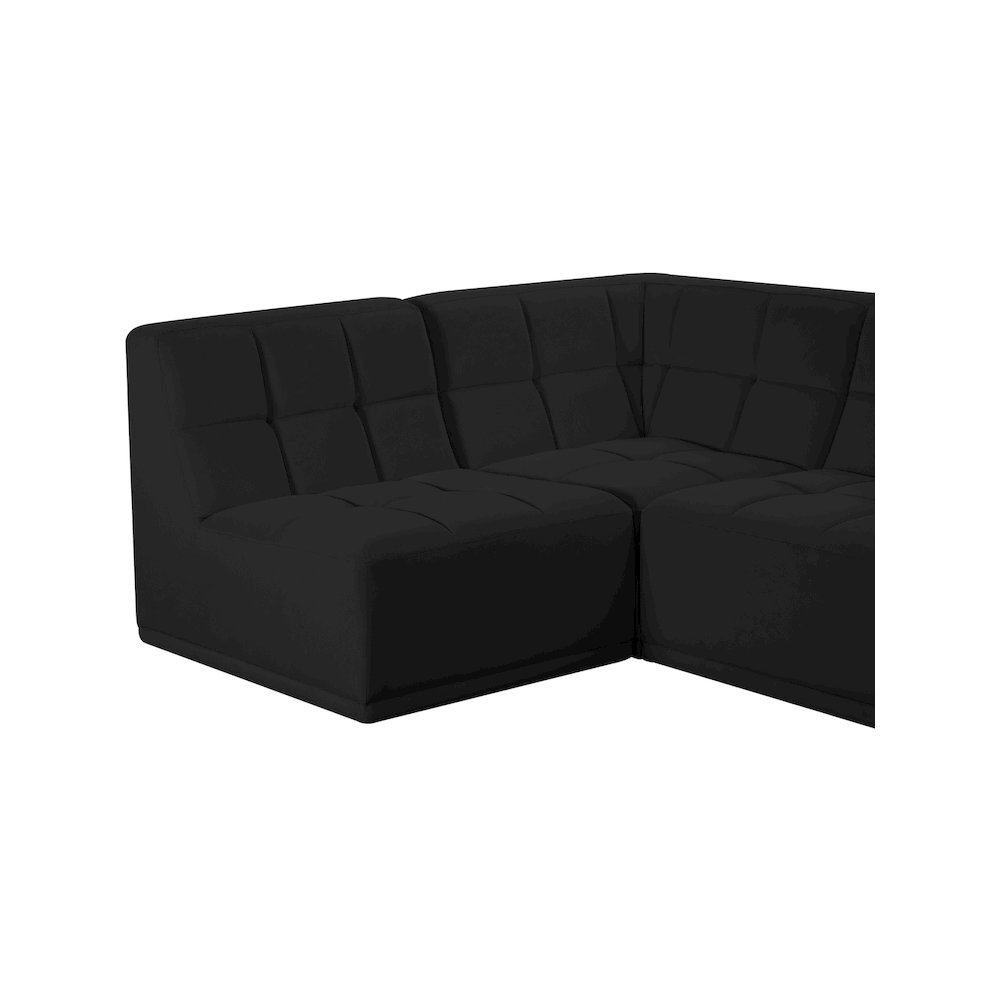 Relax Black Velvet Modular Sectional. Picture 5
