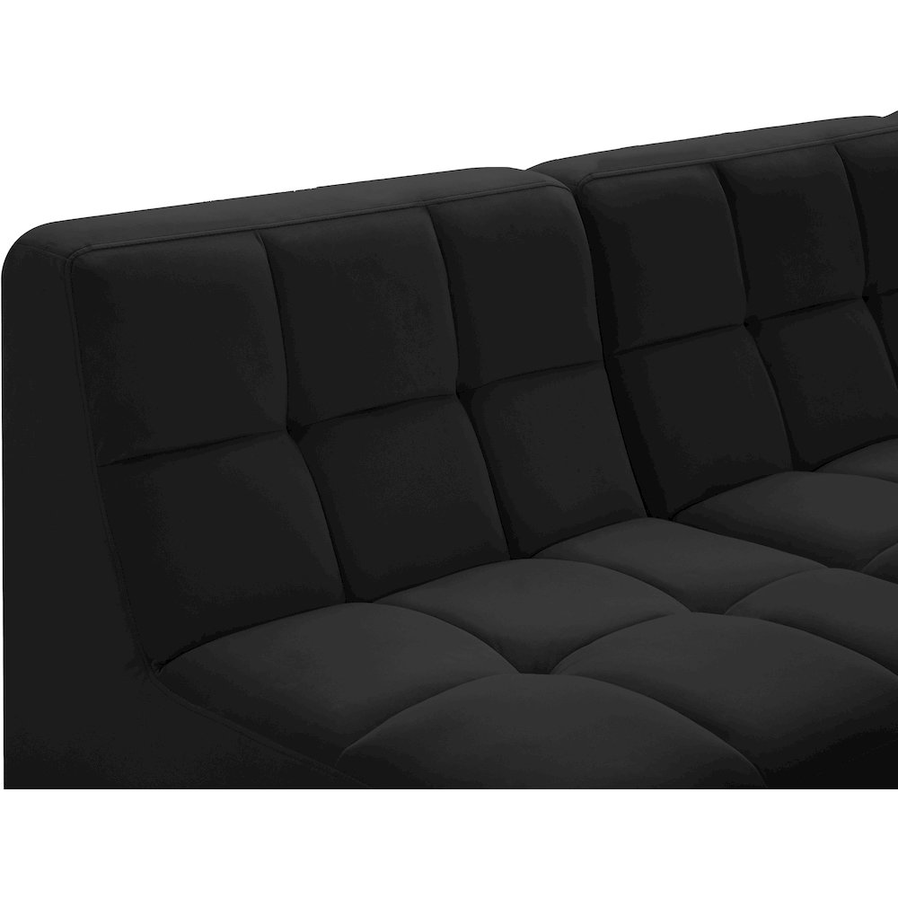 Relax Black Velvet Modular Sectional. Picture 6