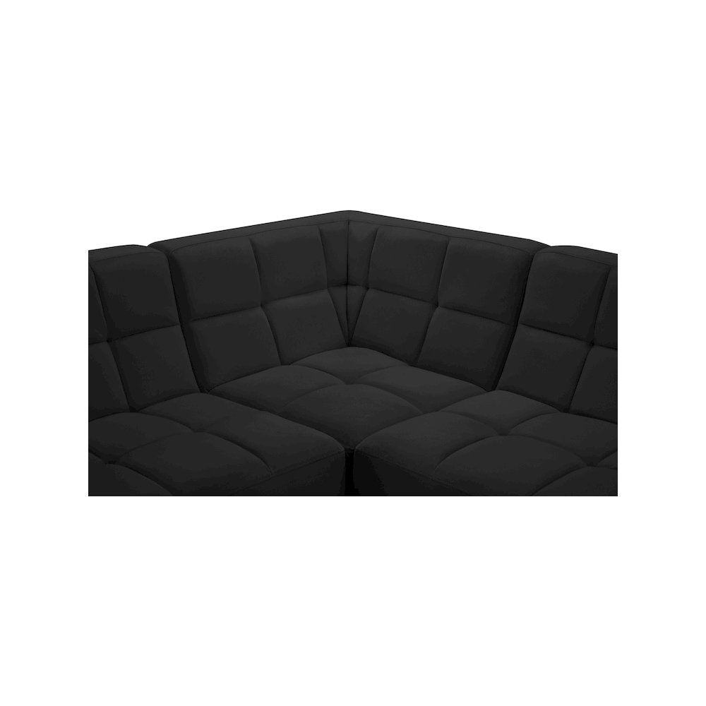 Relax Black Velvet Modular Sectional. Picture 8