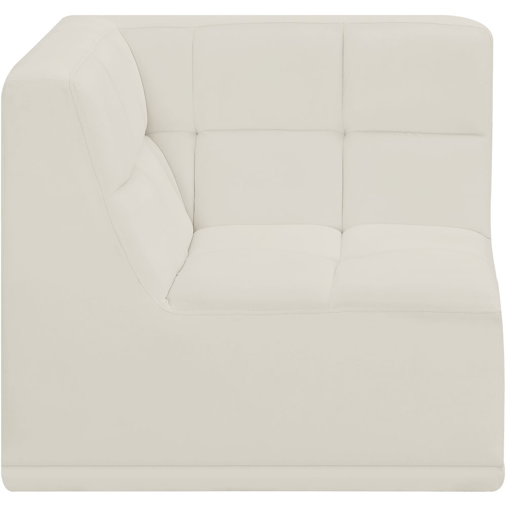 Relax Cream Velvet Corner Chair. Picture 3