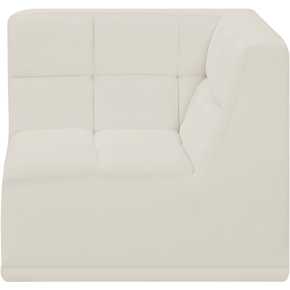 Relax Cream Velvet Corner Chair. Picture 4