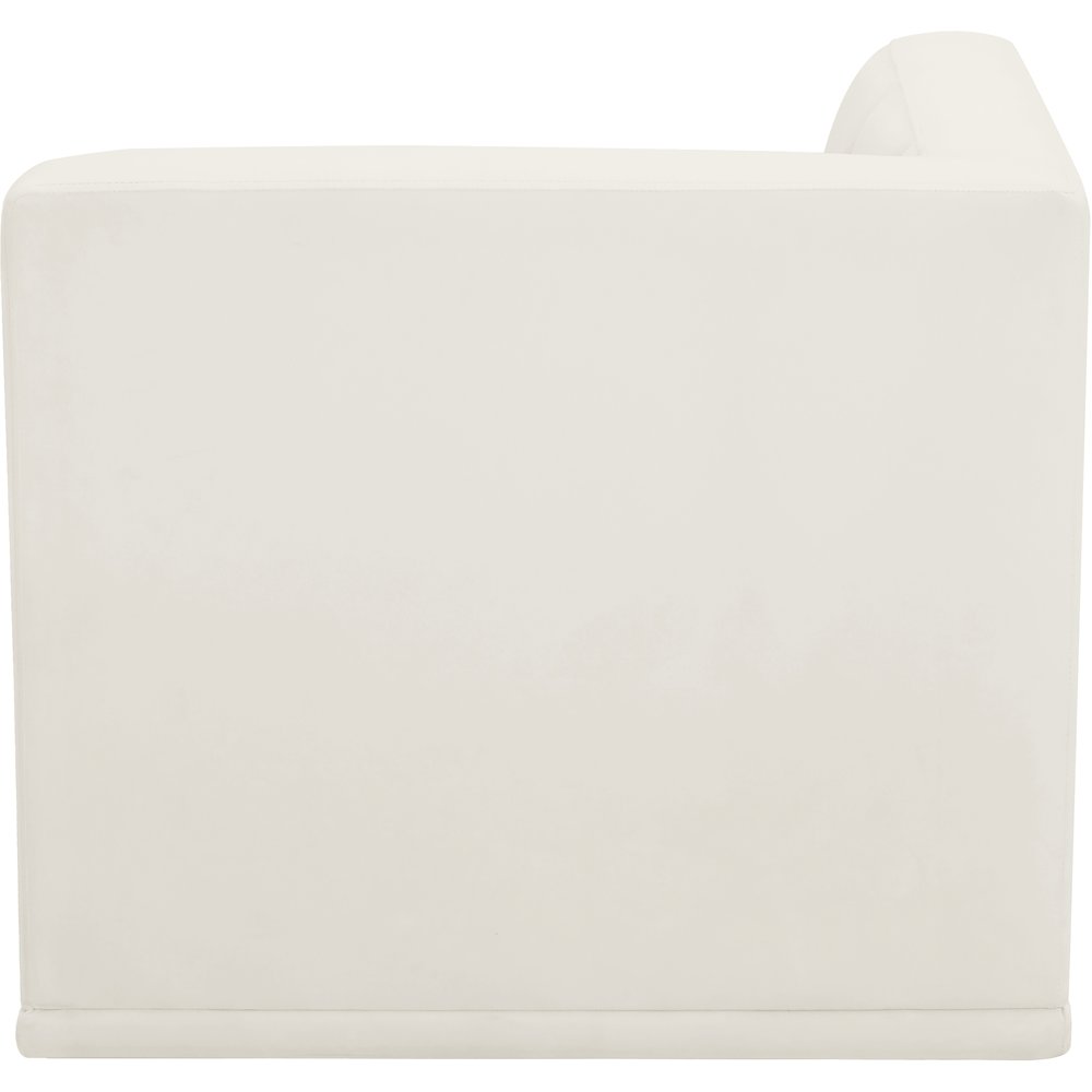 Relax Cream Velvet Corner Chair. Picture 6