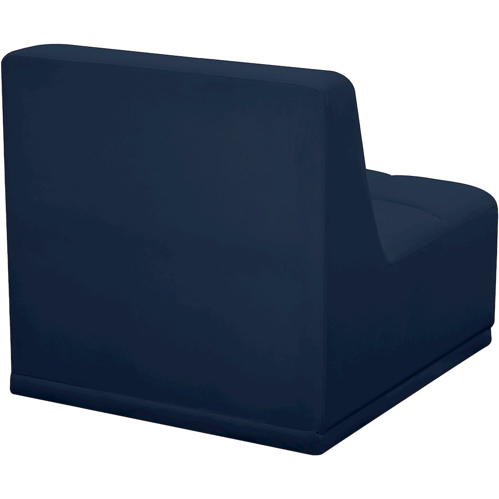 Relax Navy Velvet Armless Chair. Picture 2