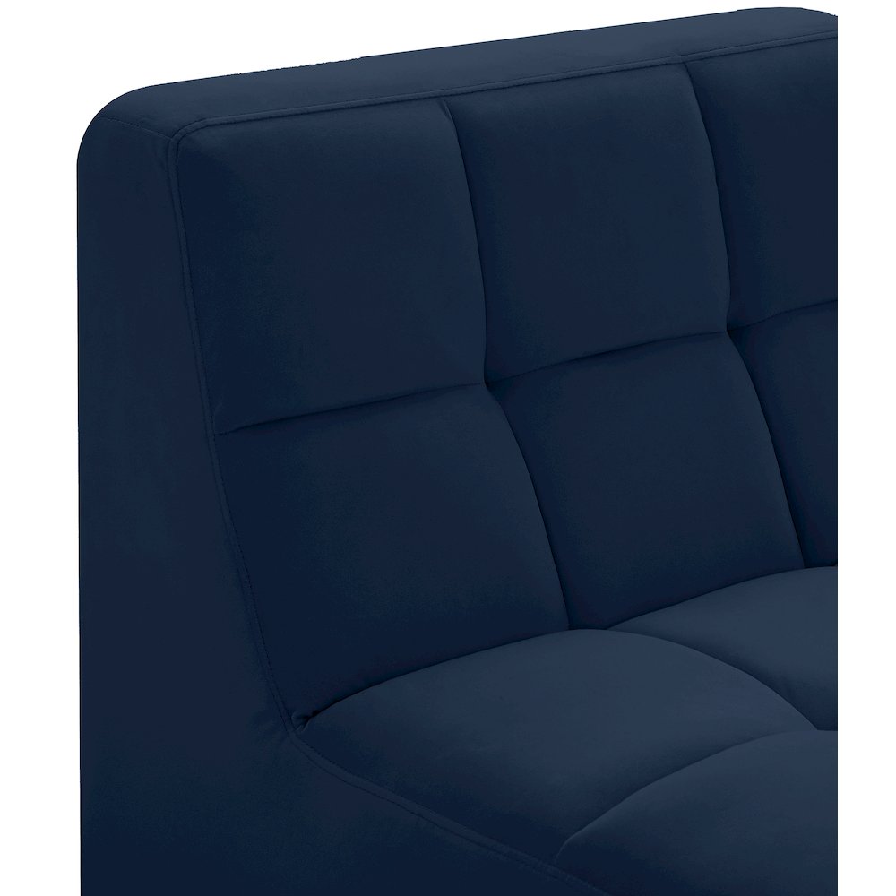 Relax Navy Velvet Armless Chair. Picture 7