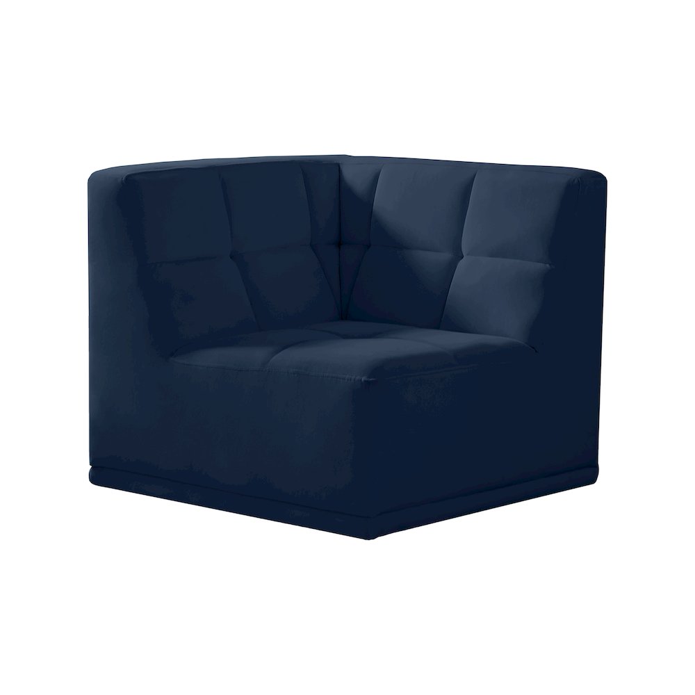 Relax Navy Velvet Corner Chair. Picture 1