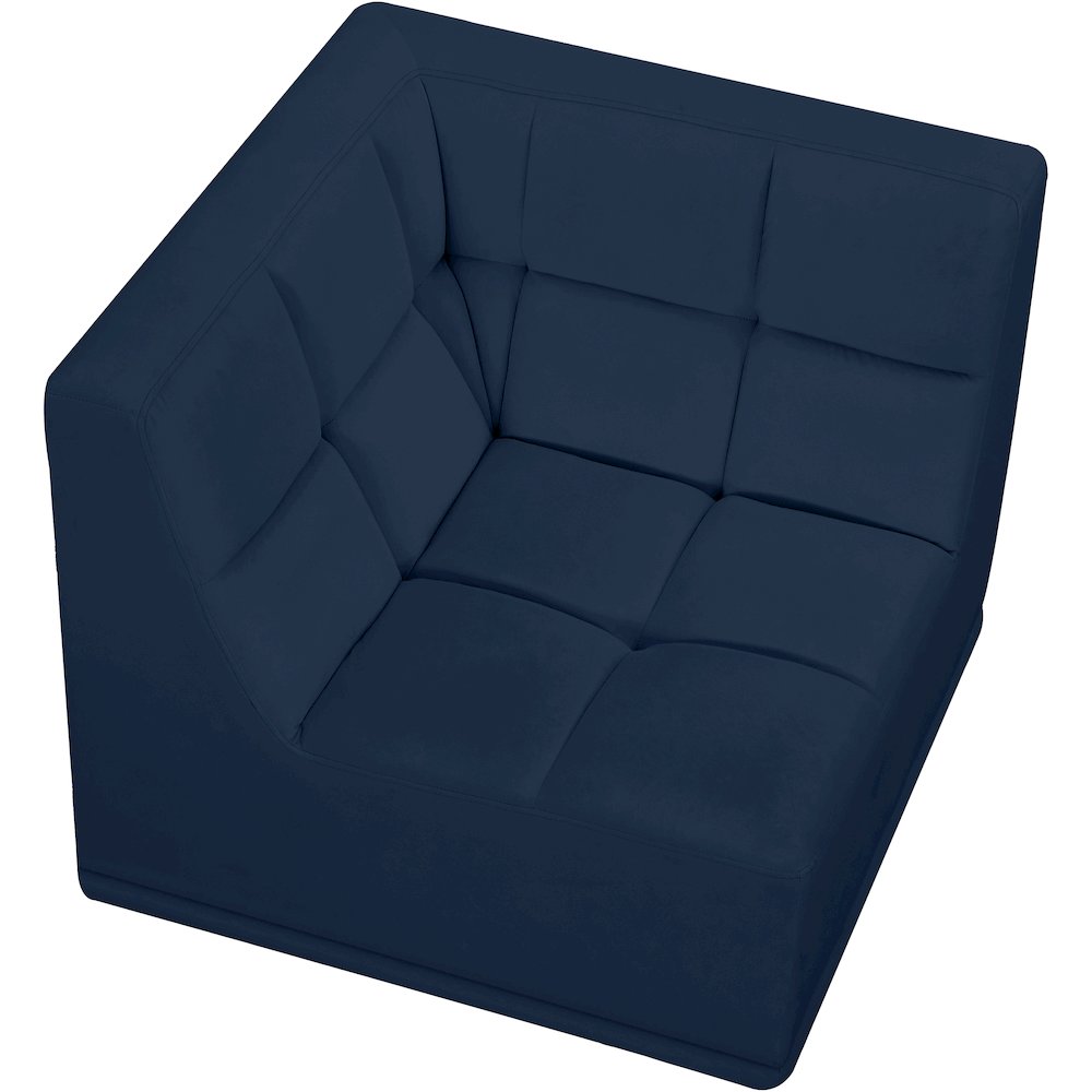 Relax Navy Velvet Corner Chair. Picture 5