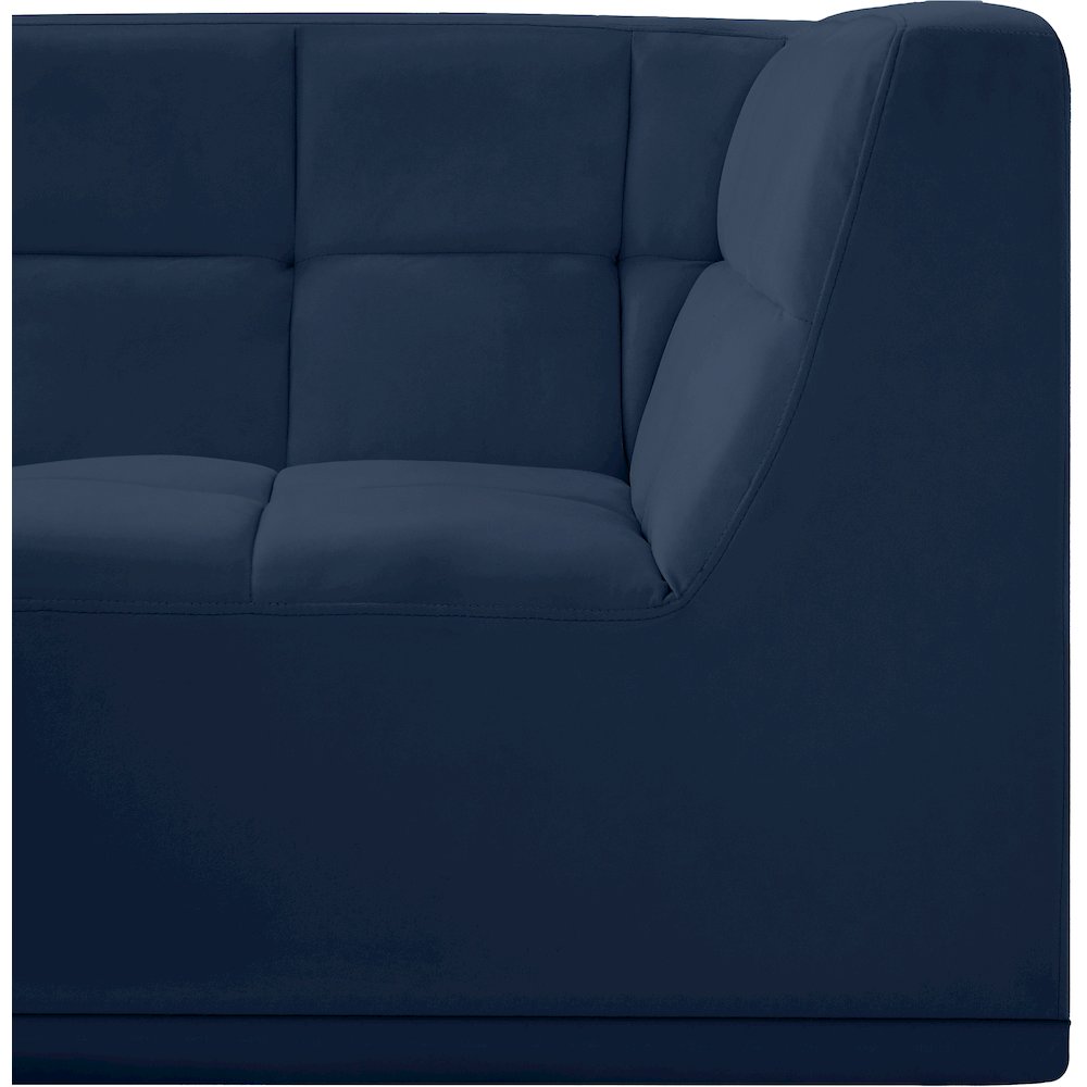 Relax Navy Velvet Corner Chair. Picture 7