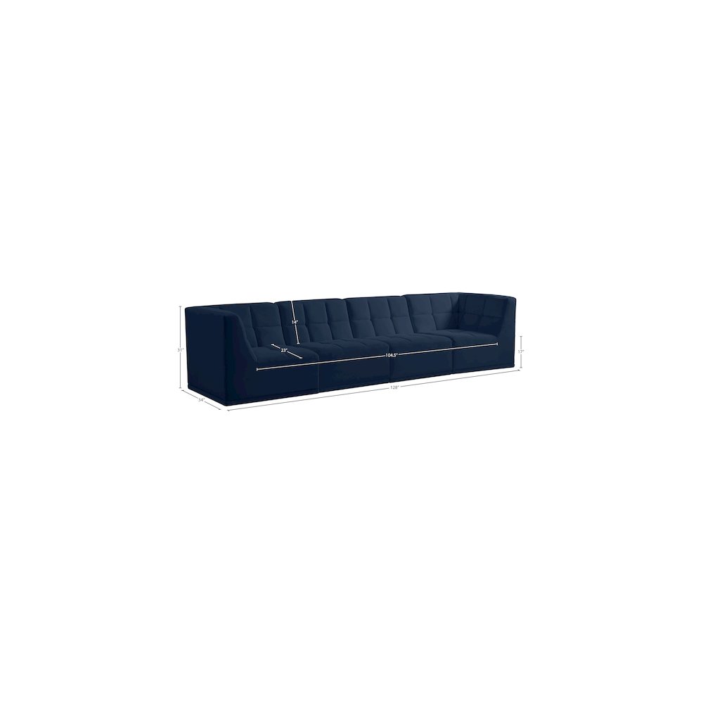 Relax Navy Velvet Modular Sofa. Picture 10