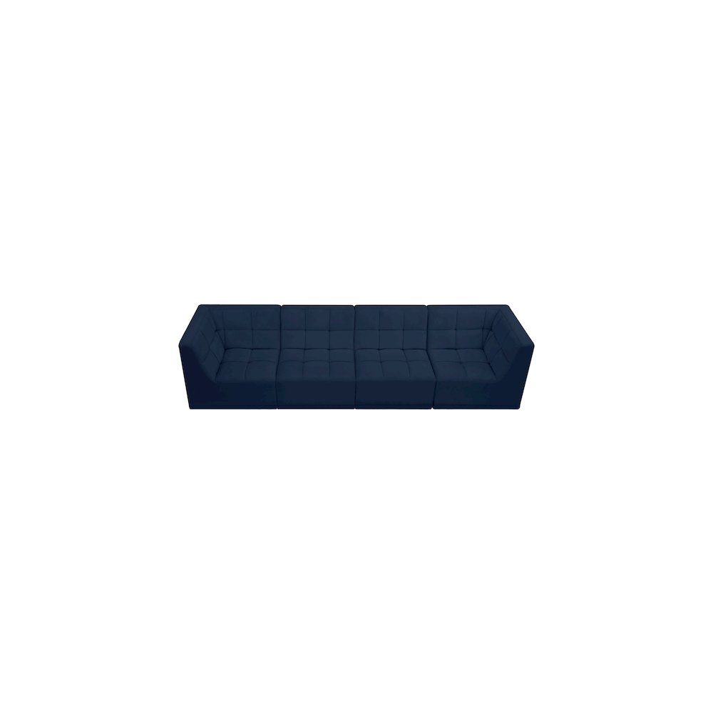 Relax Navy Velvet Modular Sofa. Picture 4