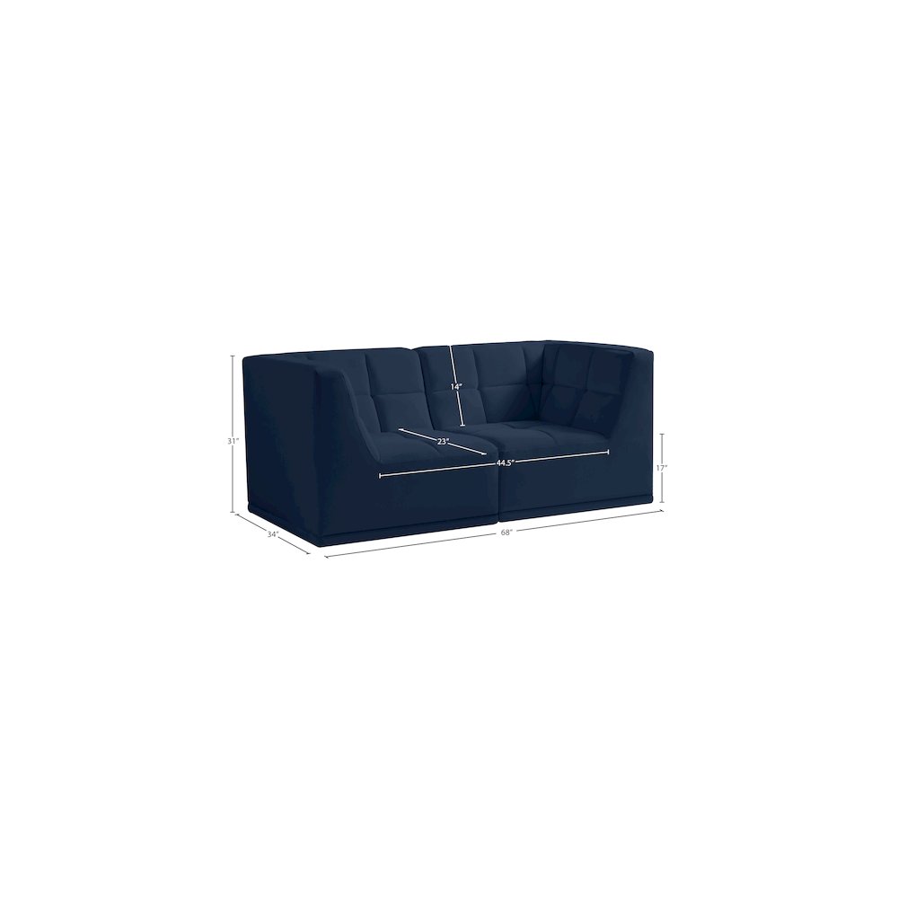 Relax Navy Velvet Modular Sofa. Picture 9