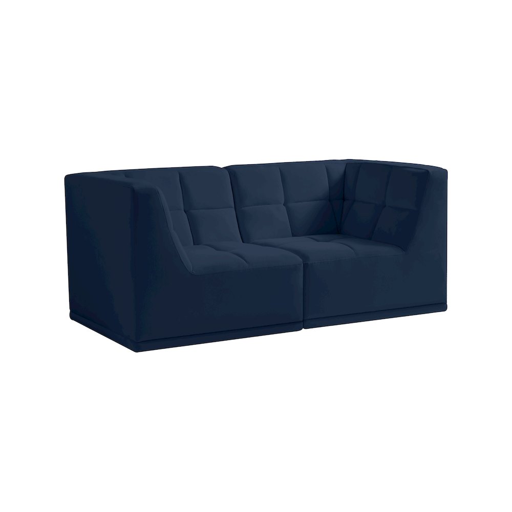 Relax Navy Velvet Modular Sofa. Picture 1