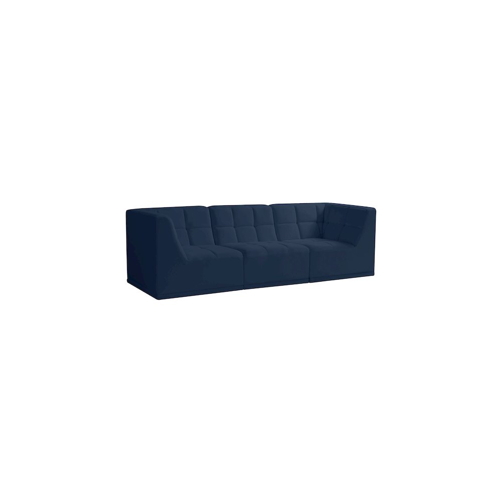 Relax Navy Velvet Modular Sofa. Picture 1