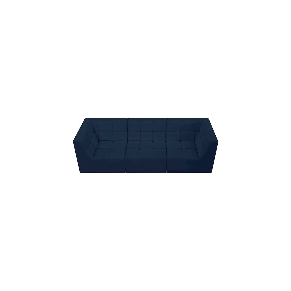 Relax Navy Velvet Modular Sofa. Picture 4