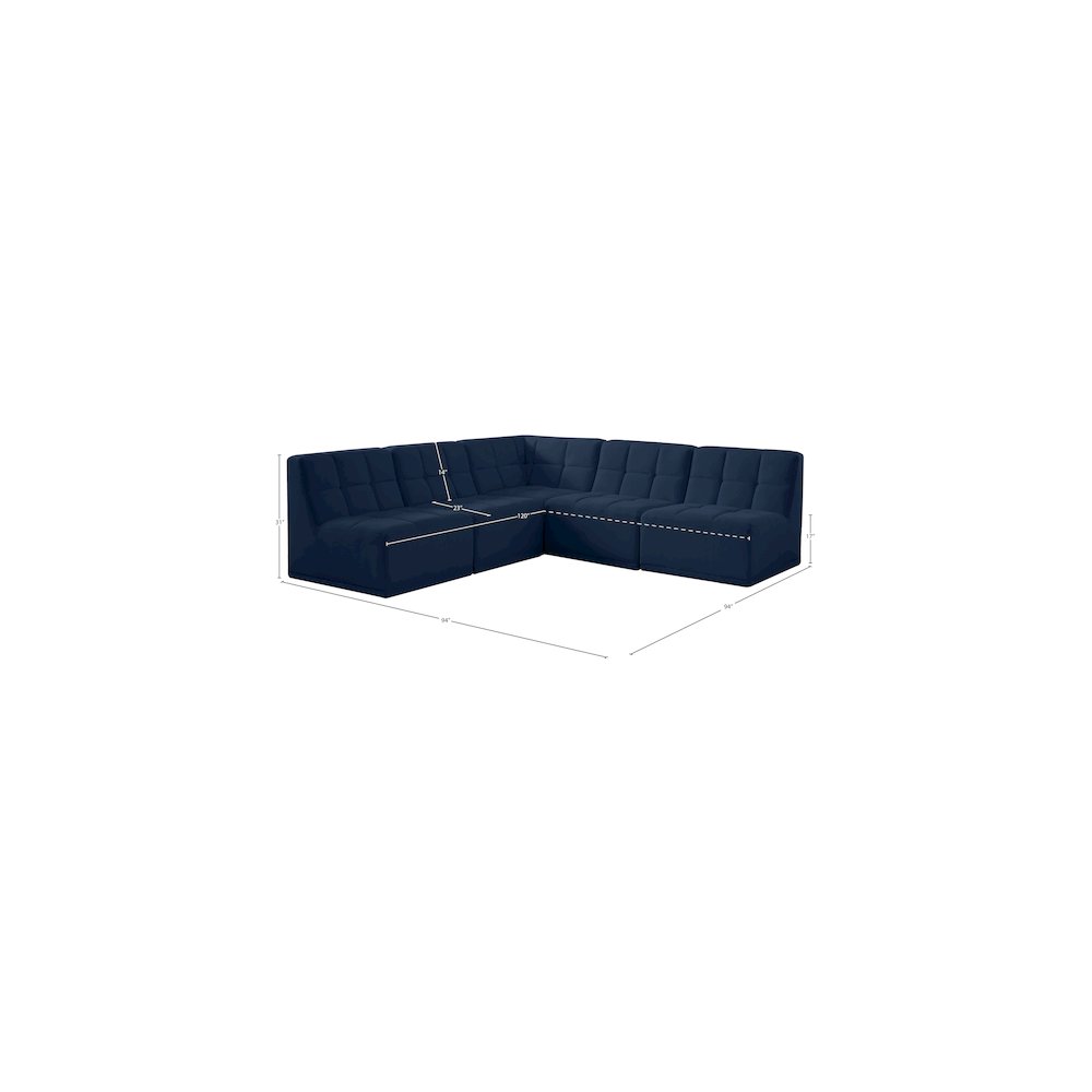 Relax Navy Velvet Modular Sectional. Picture 10