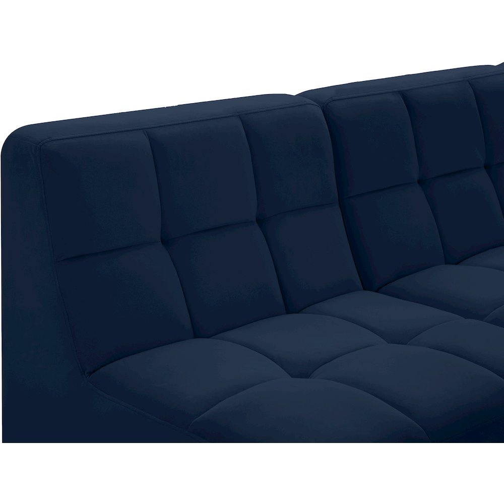 Relax Navy Velvet Modular Sectional. Picture 6
