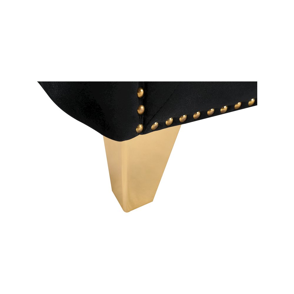 Michelle Black Velvet Chair. Picture 4