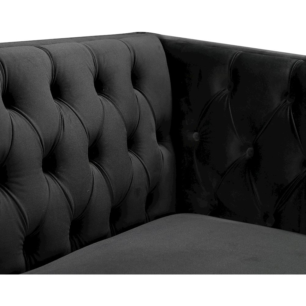 Michelle Black Velvet Chair. Picture 6
