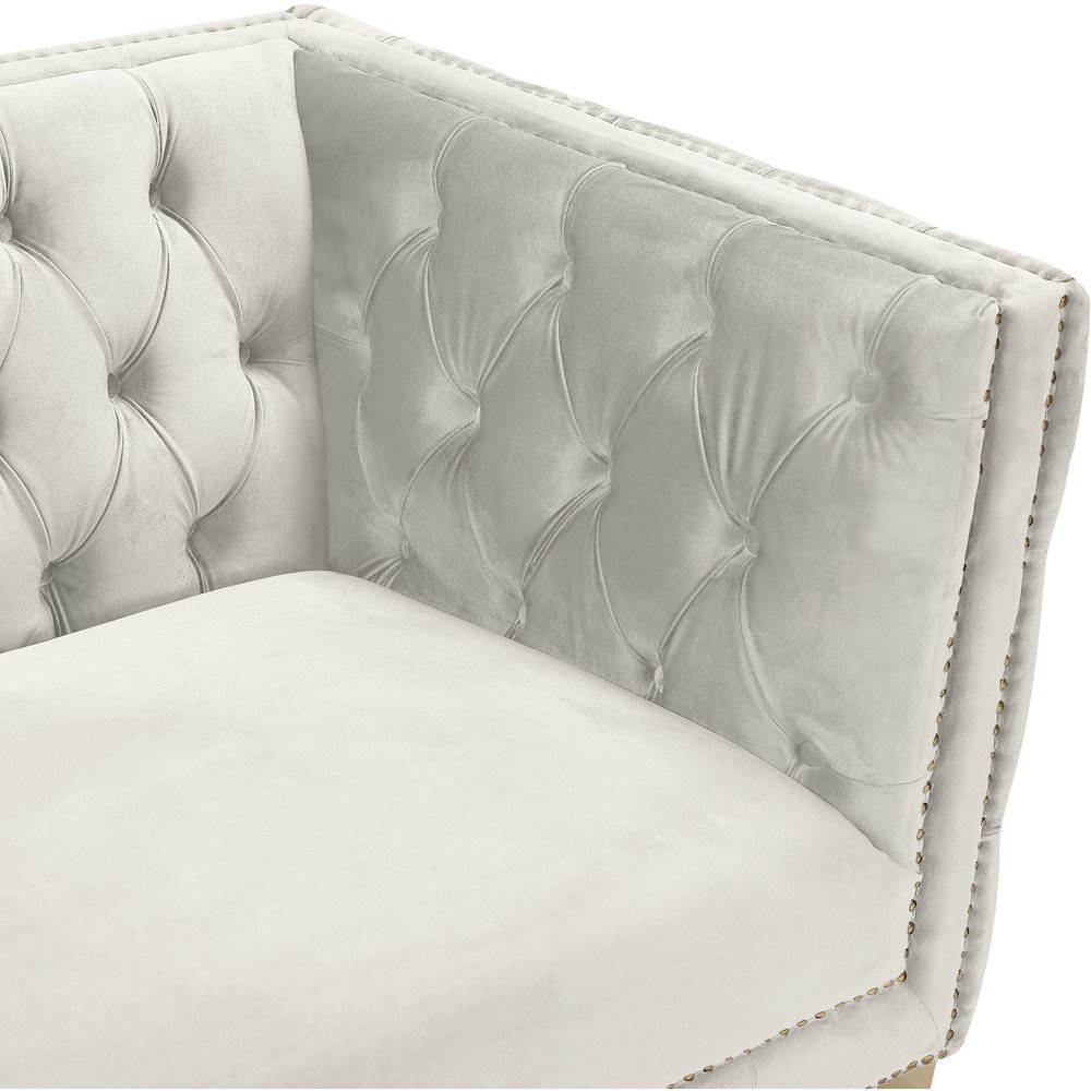 Michelle Cream Velvet Chair. Picture 5