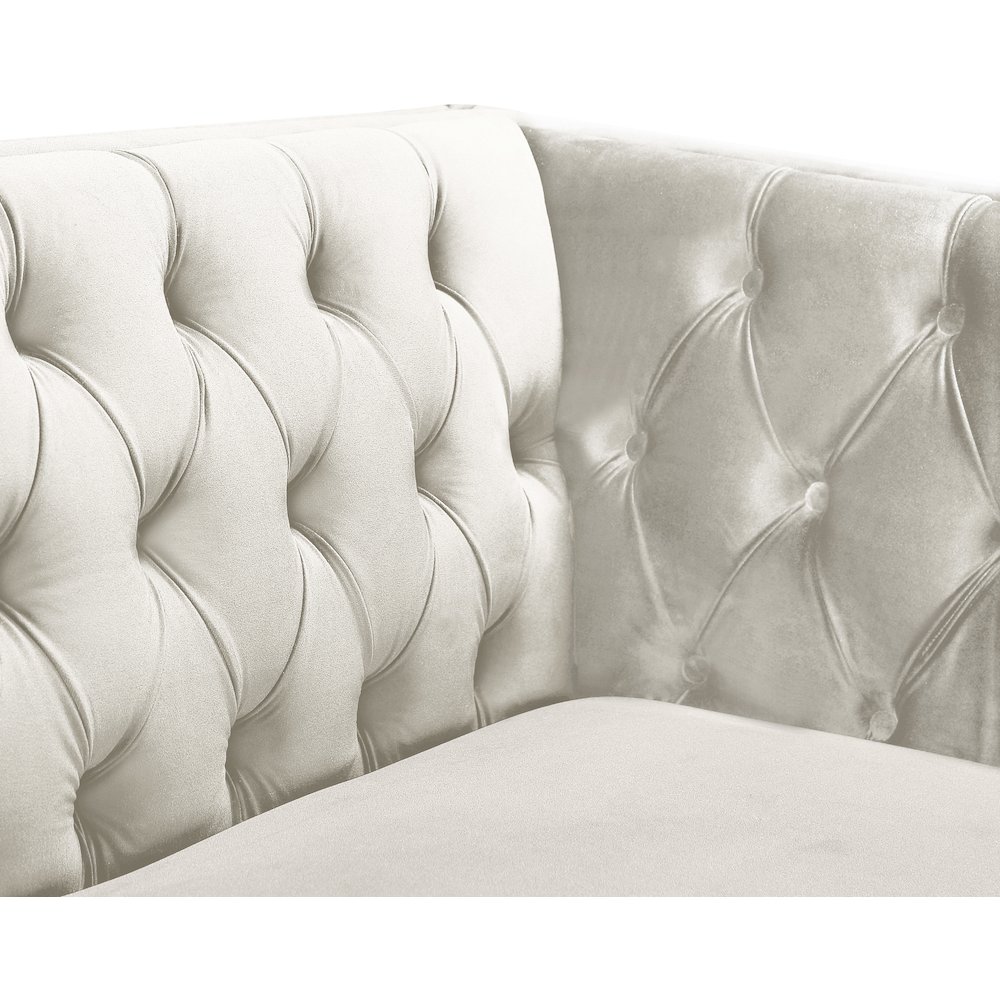 Michelle Cream Velvet Chair. Picture 6