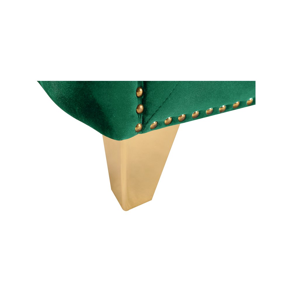 Michelle Green Velvet Chair. Picture 4