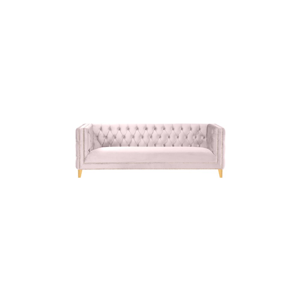 Michelle Pink Velvet Sofa. Picture 2