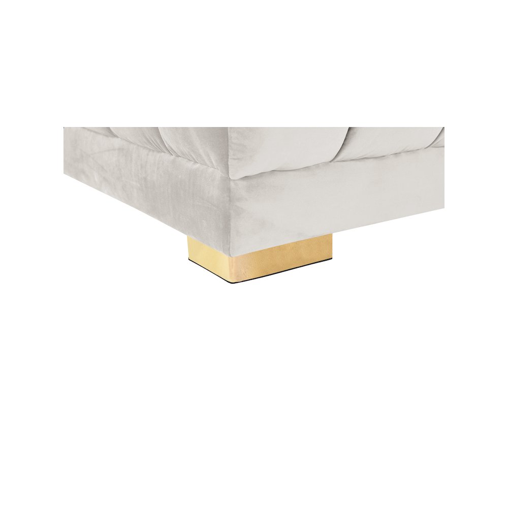 Gwen Cream Velvet 3pc. Sectional. Picture 9