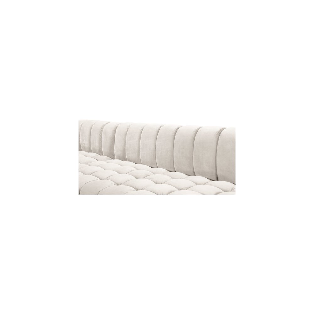 Gwen Cream Velvet 3pc. Sectional. Picture 12