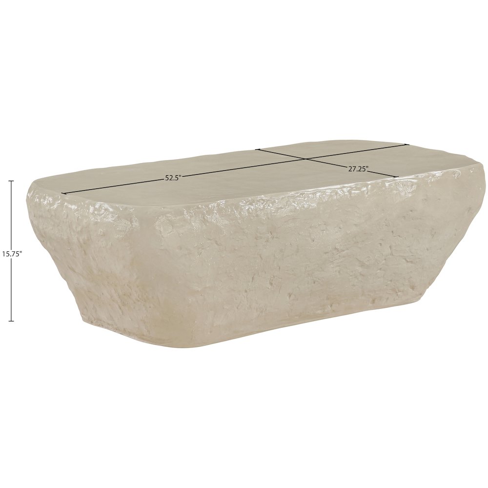 Rockford Beige Concrete Indoor/Outdoor Coffee Table. Picture 6