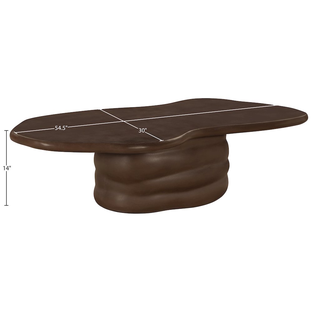 Branna Brown Concrete Indoor/Outdoor Coffee Table. Picture 9