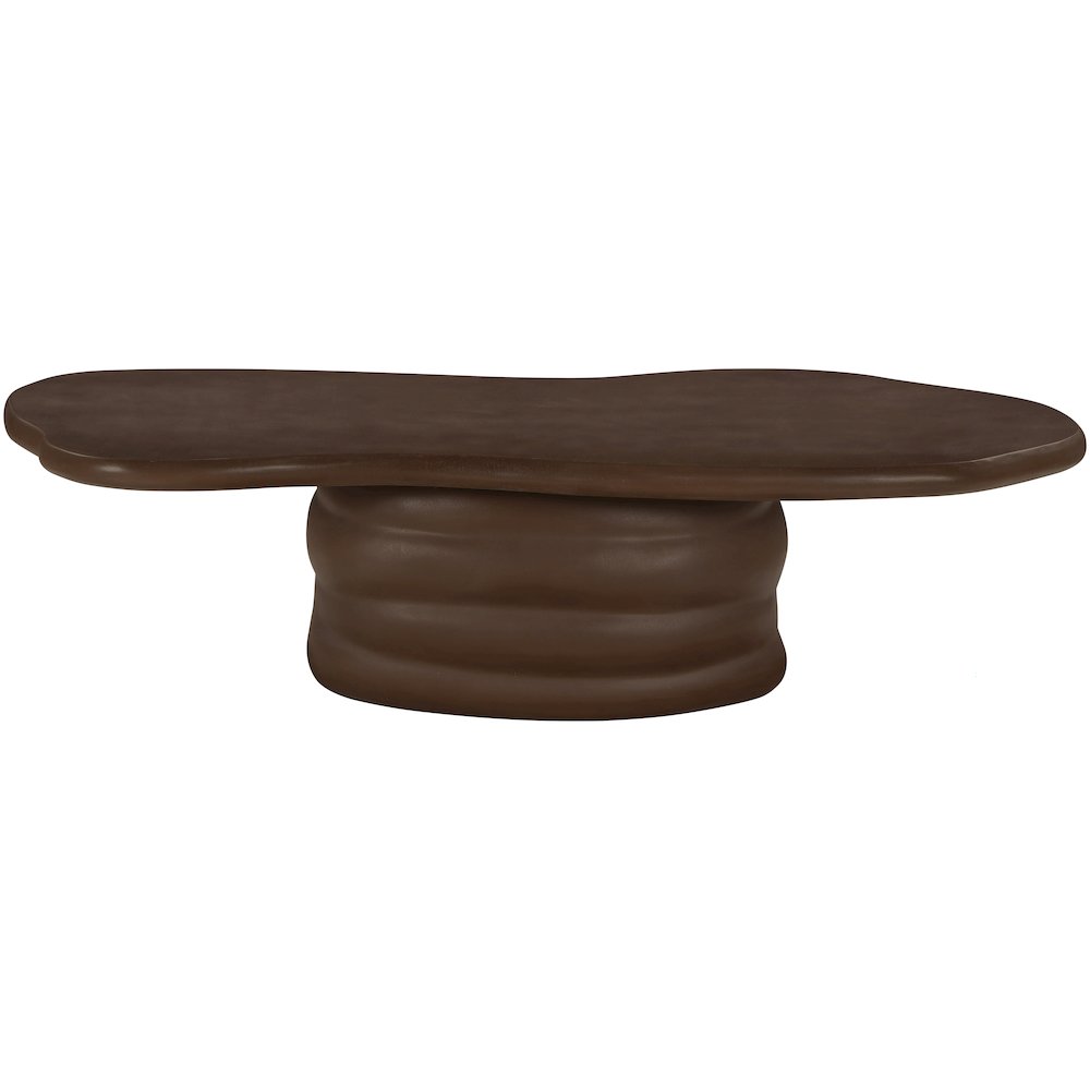 Branna Brown Concrete Indoor/Outdoor Coffee Table. Picture 3