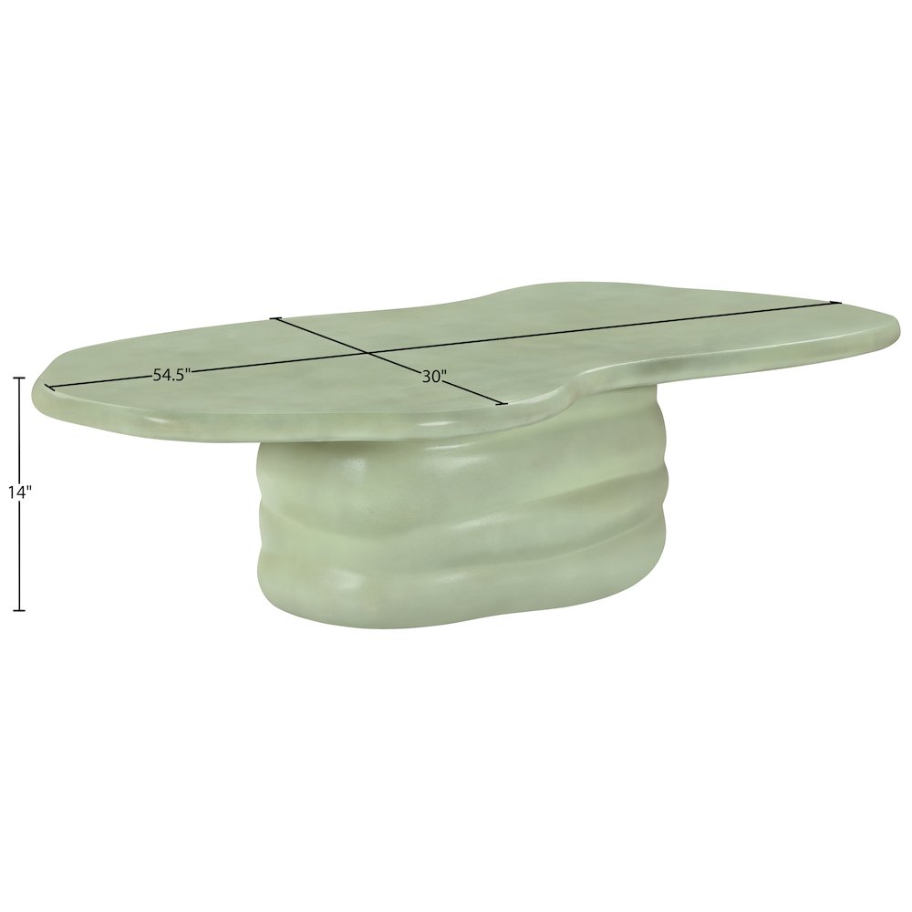 Branna Green Concrete Indoor/Outdoor Coffee Table. Picture 9