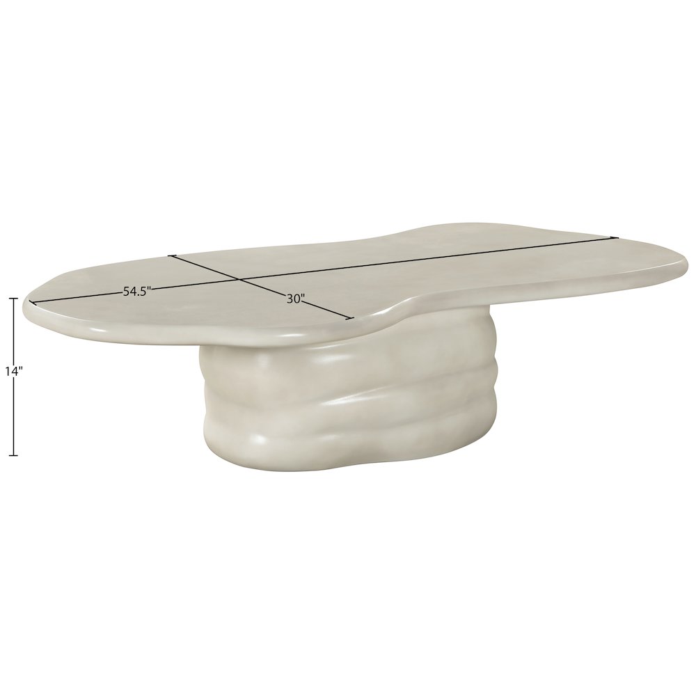 Branna Taupe Concrete Indoor/Outdoor Coffee Table. Picture 9