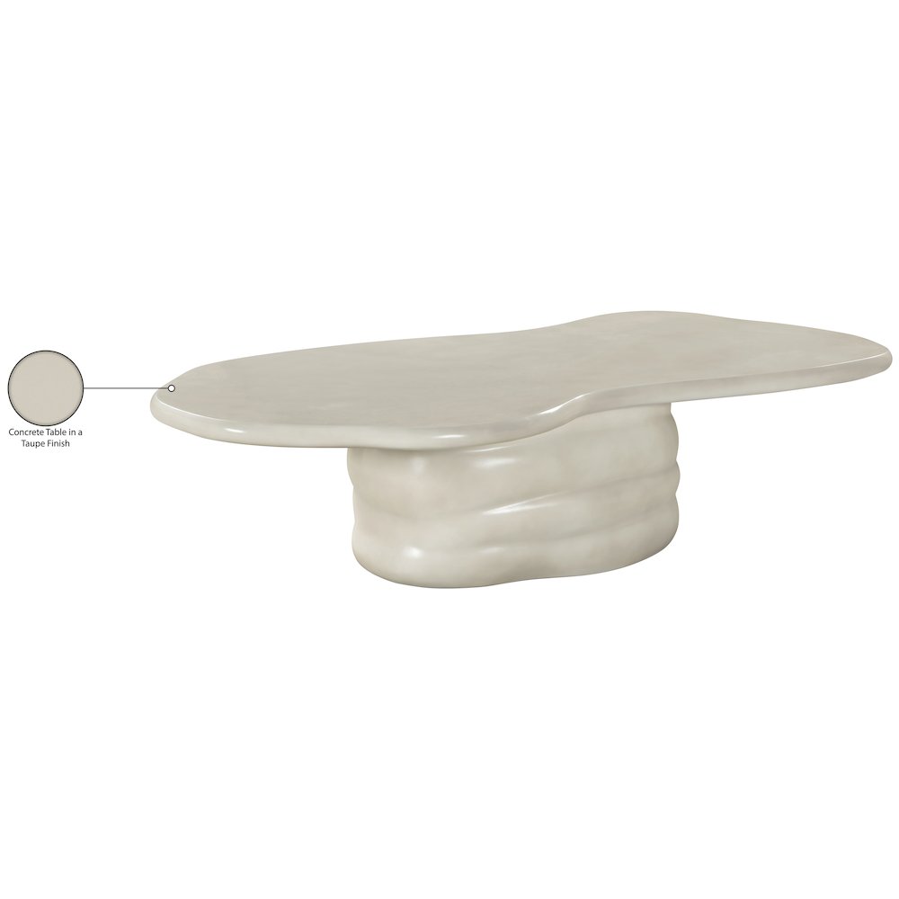Branna Taupe Concrete Indoor/Outdoor Coffee Table. Picture 10