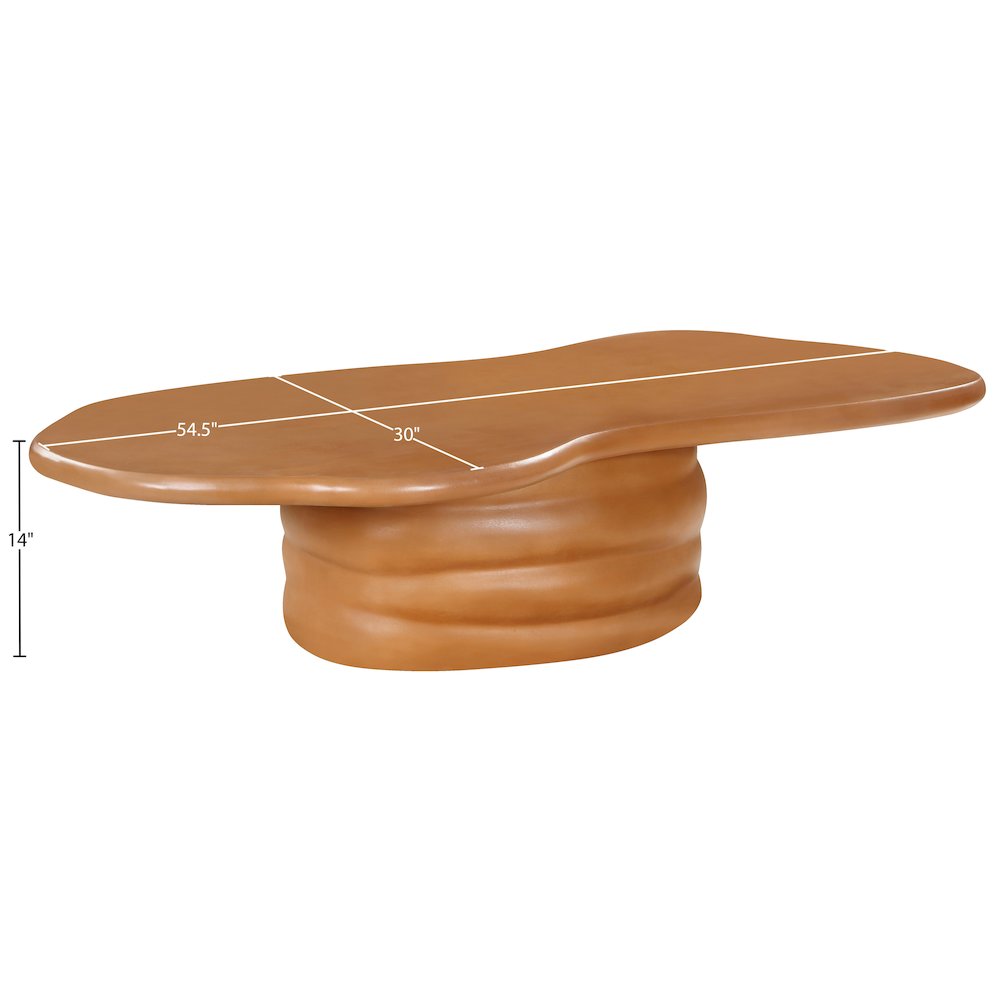 Branna Terracotta Concrete Indoor/Outdoor Coffee Table. Picture 9