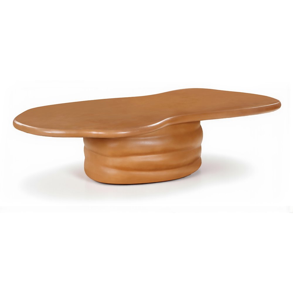 Branna Terracotta Concrete Indoor/Outdoor Coffee Table. Picture 1