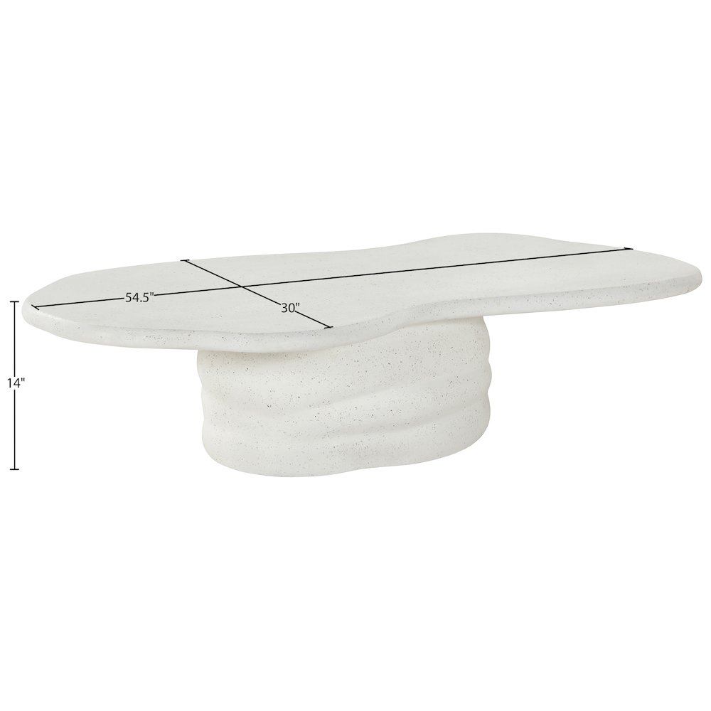 Branna Terrazzo Concrete Indoor/Outdoor Coffee Table. Picture 9