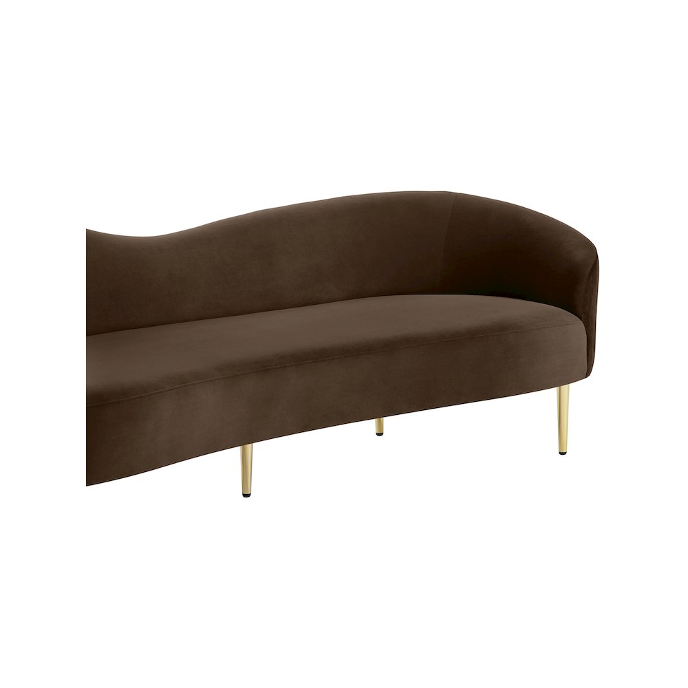 Ritz Brown Velvet Sofa. Picture 9