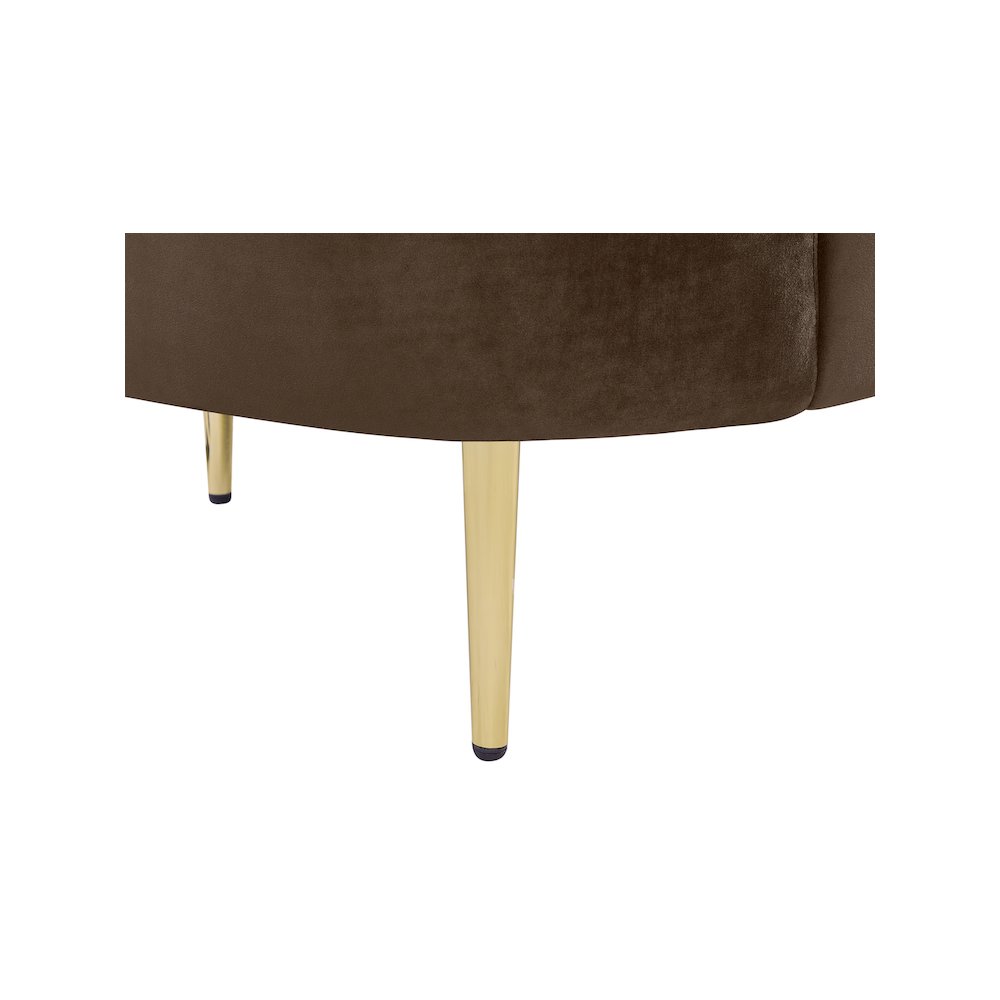 Ritz Brown Velvet Sofa. Picture 11